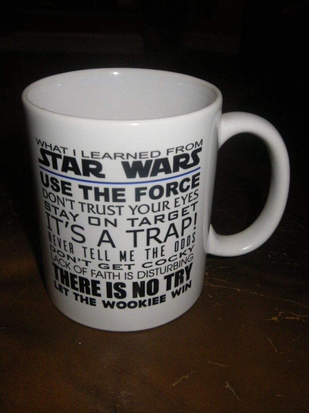 What I Learned From Star Wars Coffee Tea Ceramic Mug Famous Quotes